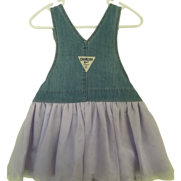 NEW Oshkosh Overall Jean Lavender Dress 24 Months - Picture 2 of 3